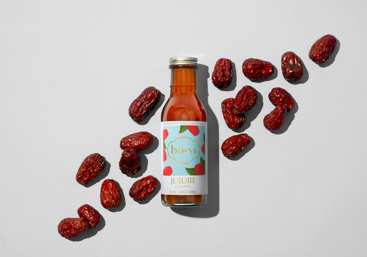 Beautiful and premium Asian inspired Jujube (Chinese Red Date) herbal and superfood tea with no added sugars.